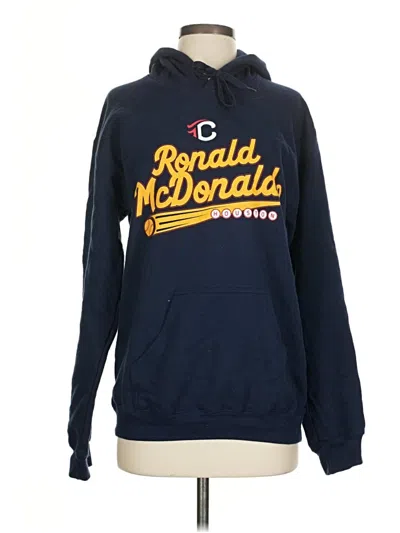 Pre-owned Gildan Zip Up Hoodie In Blue