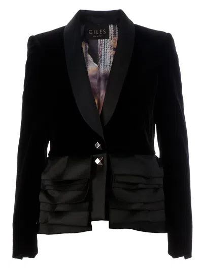 Giles Fitted Jacket In Black