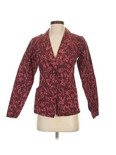 Pre-owned Gill Blazer Jacket In Burgundy
