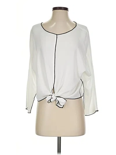 Pre-owned Gilli 3/4 Sleeve Blouse In Ivory