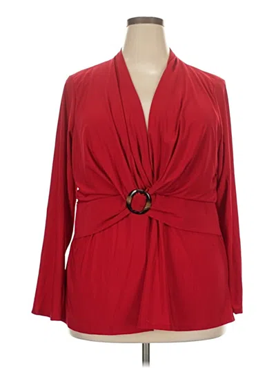 Pre-owned Gilli 3/4 Sleeve Blouse In Red