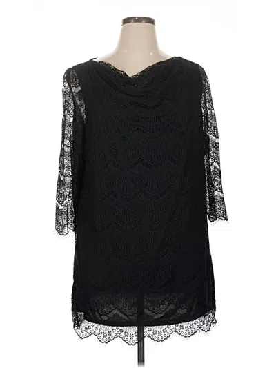 Pre-owned Gilli 3/4 Sleeve Top Black Cowl Neck Tops