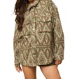 Gilli 3d Pocket Aztec Print Shacket In Olive In Green