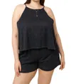 Gilli Ahoy Romper - Plus Size In Navy In Grey