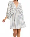 Gilli Anchors Away V-neck Mini Dress In White/ Blue In Multi