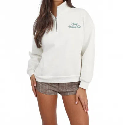 Gilli Augusta Quarter Zip Pullover In White