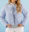 Gilli Bow Tie Jacket In Blue White Gingham
