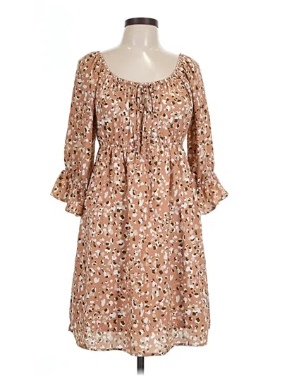 Pre-owned Gilli Casual Dress In Brown