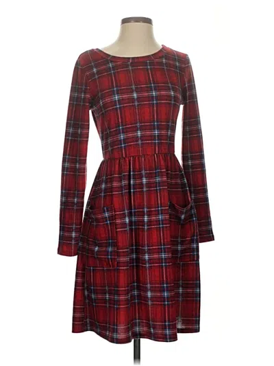 Pre-owned Gilli Casual Dress In Burgundy