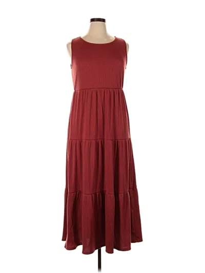 Pre-owned Gilli Casual Dress In Burgundy