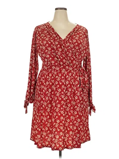 Pre-owned Gilli Casual Dress In Burgundy