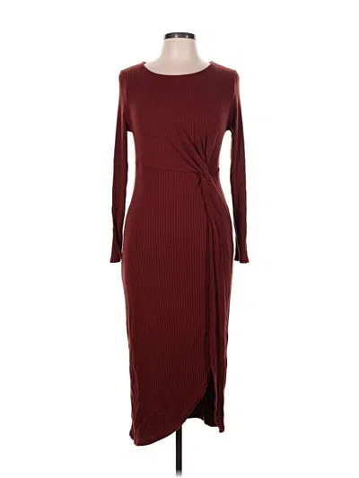 Pre-owned Gilli Casual Dress In Burgundy