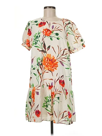 Pre-owned Gilli Casual Dress In Ivory