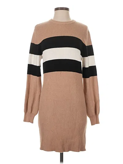 Pre-owned Gilli Casual Dress In Tan