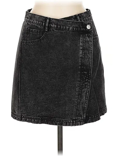 Pre-owned Gilli Denim Skirt In Black
