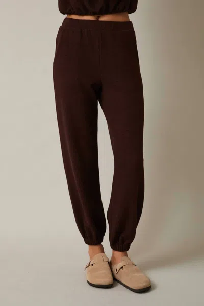 Gilli Elastic Waist Drawstring Jogger Pants In Mocha In Multi