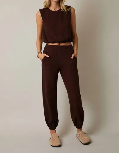 Gilli Elastic Waistband Jogger Pants In Mocha In Multi