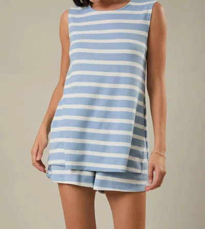 Gilli Evie Tank Top And Shorts Set In Blue In Multi