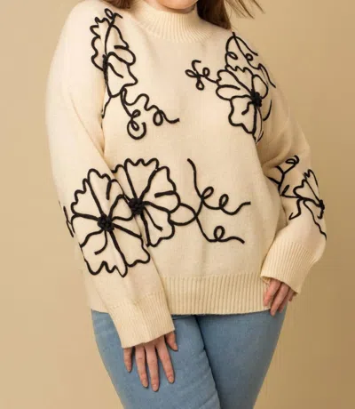 Gilli Feel Good Stuff Mock Neck Sweater In Natural In White