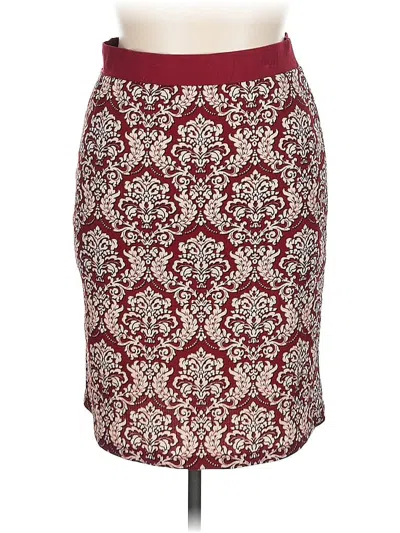Pre-owned Gilli Formal Skirt In Burgundy