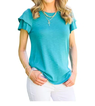 Gilli Go With The Flow Top In Sky Blue