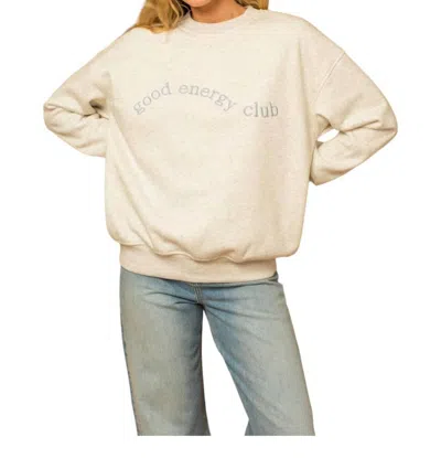 Gilli Good Energy Club Sweatshirt In Beige