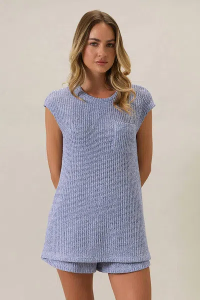 Gilli Hazy Knit Set In Lavender In Gray