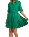 Gilli Kelli Button Mini Dress In Green In Green