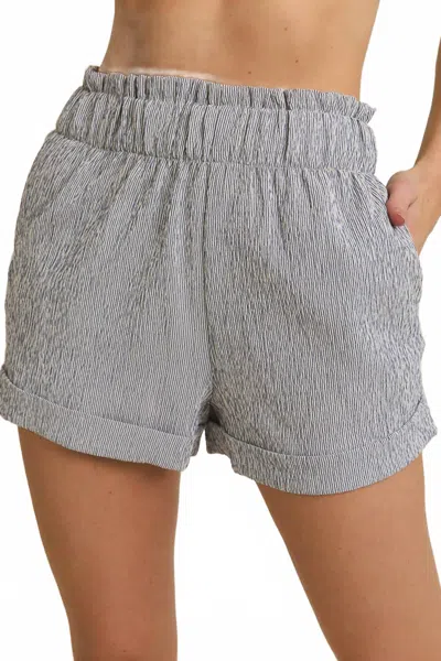 Gilli Lisa High Waist Striped Short In Navy/white In Multi