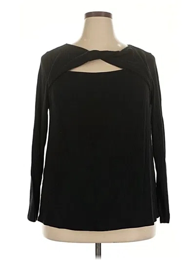 Pre-owned Gilli Long Sleeve Blouse In Black