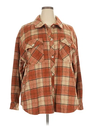 Pre-owned Gilli Long Sleeve Blouse In Brown