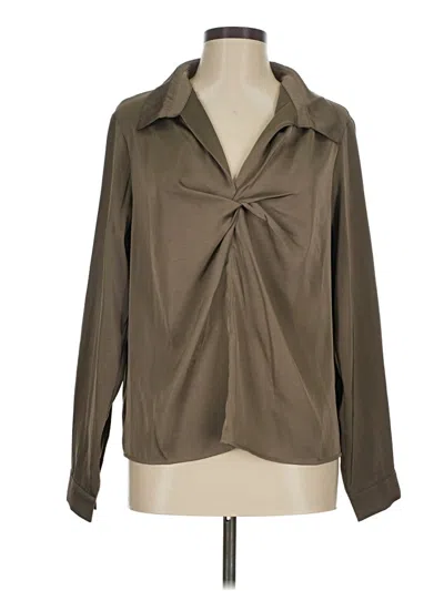 Pre-owned Gilli Long Sleeve Blouse In Brown