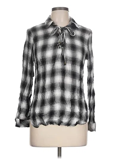Pre-owned Gilli Long Sleeve Blouse In Gray