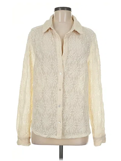 Pre-owned Gilli Long Sleeve Blouse In Ivory