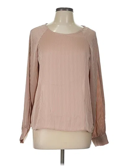 Pre-owned Gilli Long Sleeve Blouse In Tan