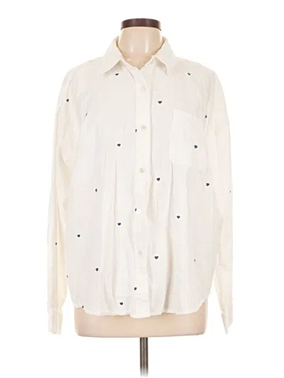 Pre-owned Gilli Long Sleeve Button Down Shirt In Ivory