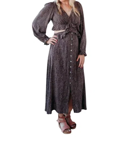 Gilli Long Sleeve Cutout Dress In Abstract In Multi