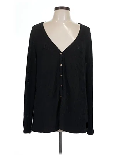 Pre-owned Gilli Long Sleeve Henley Shirt In Black