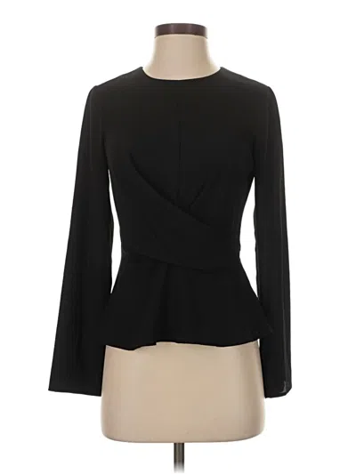 Pre-owned Gilli Long Sleeve Top Black Keyhole Neckline Tops