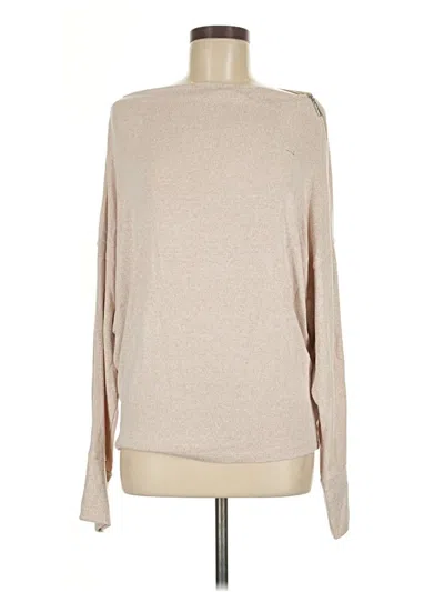 Pre-owned Gilli Long Sleeve Top Tan Crew Neck Tops