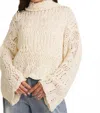 Gilli Long Sleeve Turtle Neck Sweater In Beige In Neutral