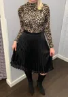 Gilli Luxe Pleated Skirt In Midnight In Multi