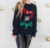 GILLI MERRY & BRIGHT CHRISTMAS SWEATER IN BLACK