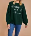 Gilli Mistletoe & Mimosas Sweater In Green-white In Multi