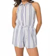 Gilli Moapa Stripe Romper In White In White