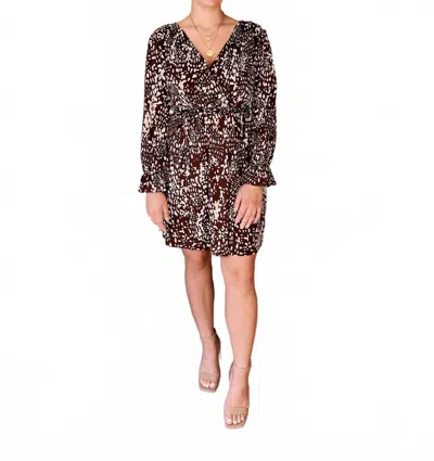 Gilli Novah Dress In Brown And Cream