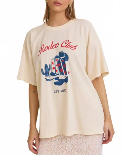 Gilli Oversized Rodeo Club Shirt In Cream