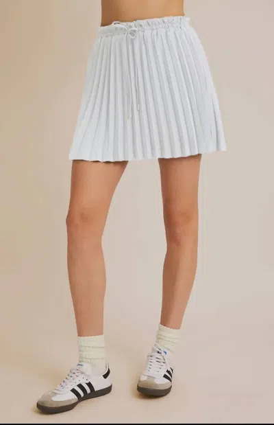 Gilli Paper Bag Pleated Skirt With Short Lining In White