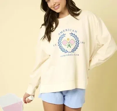 Gilli Pickleball Sweatshirt In Cream In White
