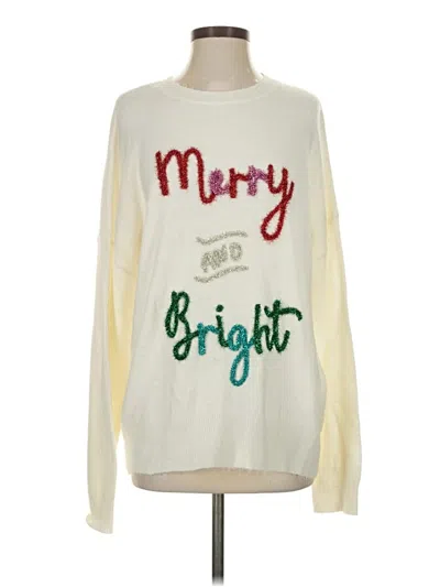 Pre-owned Gilli Pullover Sweater In White